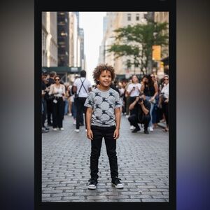 NWT- BURBERRY EKD printed cotton jersey T-shirt